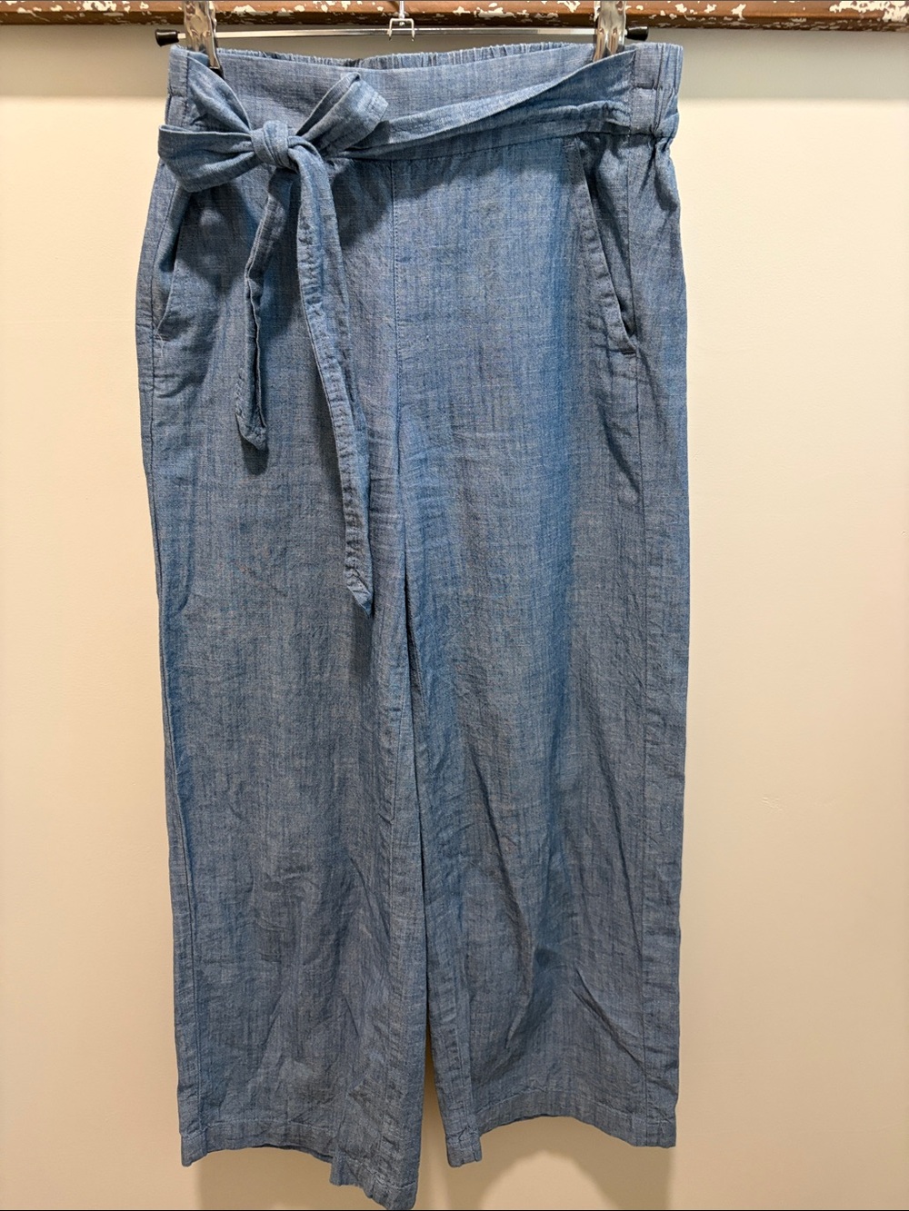 J Crew Factory Tie-Waist Wide-Leg Pants